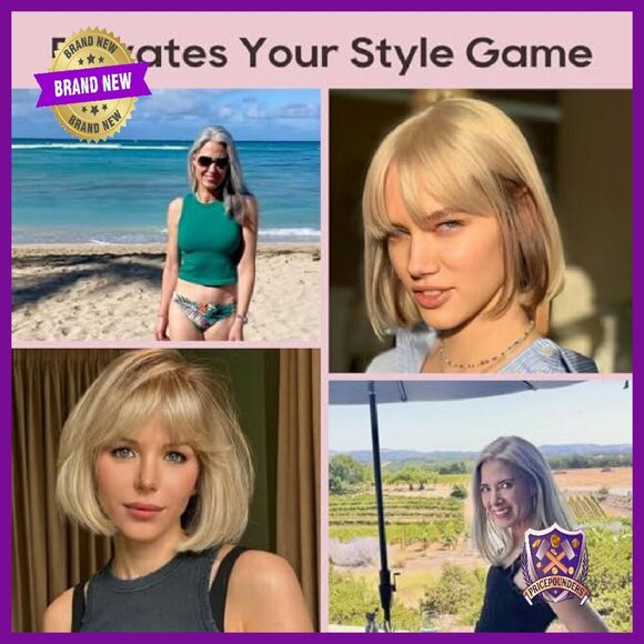 Human Hair Topper with Bangs, 10 Inch, Seamless Clip-In for Daily Wear main image 4